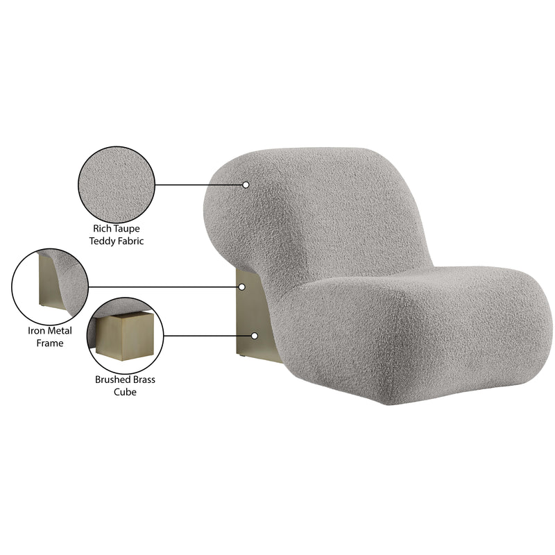 Meridian Quadra Brown Fabric Accent Chair IMAGE 6