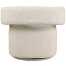 Meridian Niya Beige Linen Textured Fabric Swivel Accent Chair IMAGE 3