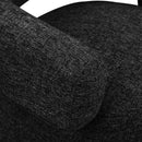 Meridian Niya Black Linen Textured Fabric Swivel Accent Chair IMAGE 7