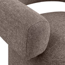 Meridian Niya Brown Linen Textured Fabric Swivel Accent Chair IMAGE 7