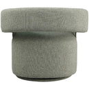 Meridian Niya Green Linen Textured Fabric Swivel Accent Chair IMAGE 3