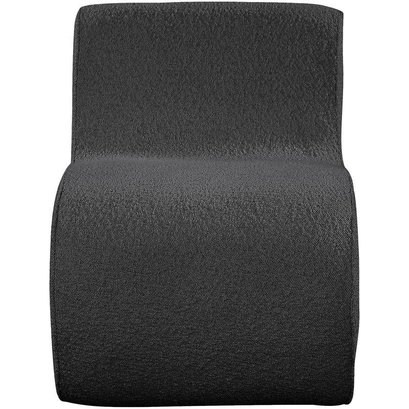 Meridian Desiree Black Boucle Fabric Accent Chair IMAGE 4