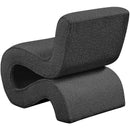 Meridian Desiree Black Boucle Fabric Accent Chair IMAGE 6