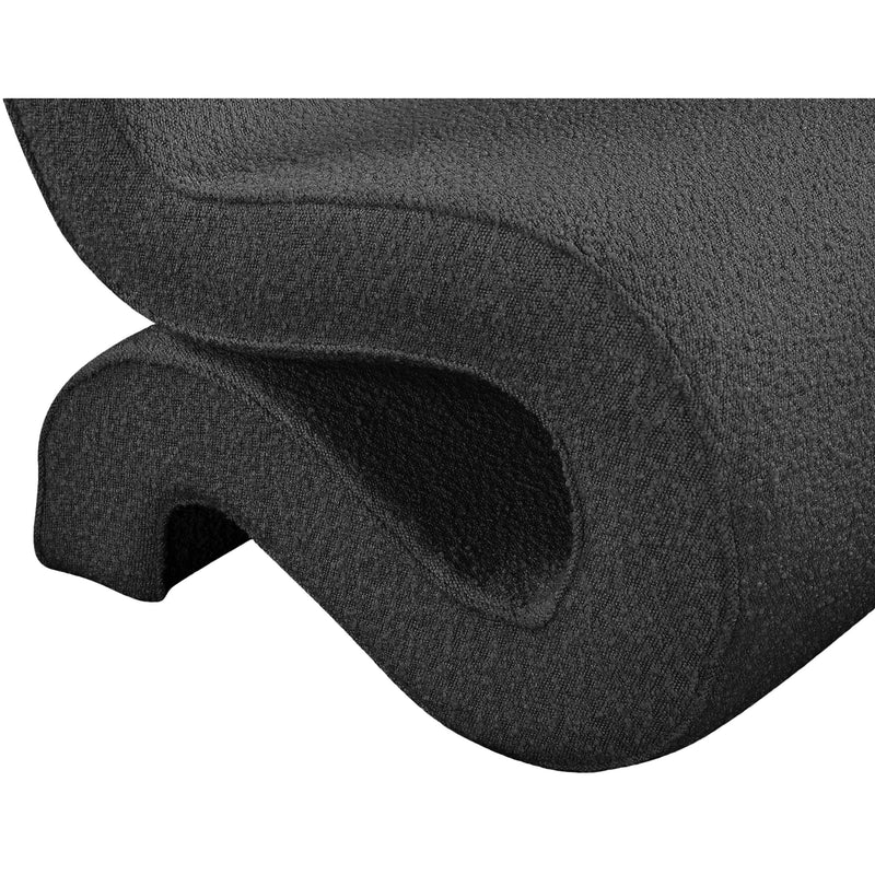 Meridian Desiree Black Boucle Fabric Accent Chair IMAGE 7