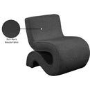 Meridian Desiree Black Boucle Fabric Accent Chair IMAGE 9