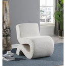 Meridian Desiree Cream Boucle Fabric Accent Chair IMAGE 2