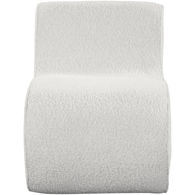 Meridian Desiree Cream Boucle Fabric Accent Chair IMAGE 4