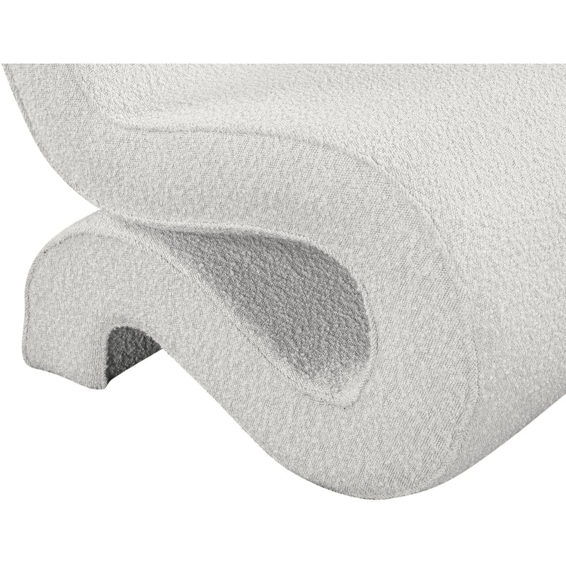 Meridian Desiree Cream Boucle Fabric Accent Chair IMAGE 7