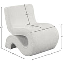 Meridian Desiree Cream Boucle Fabric Accent Chair IMAGE 8