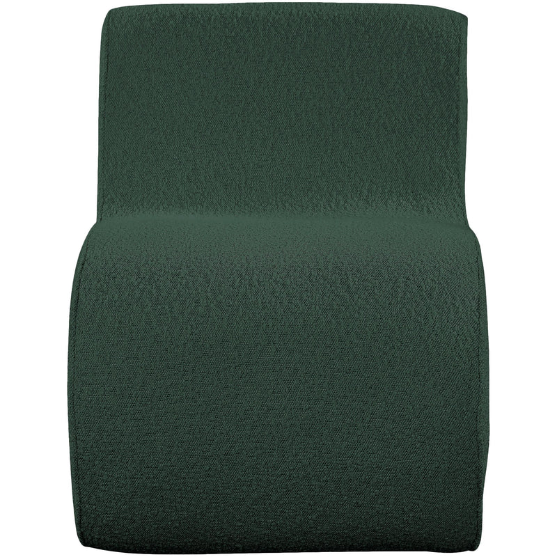 Meridian Desiree Green Boucle Fabric Accent Chair IMAGE 4
