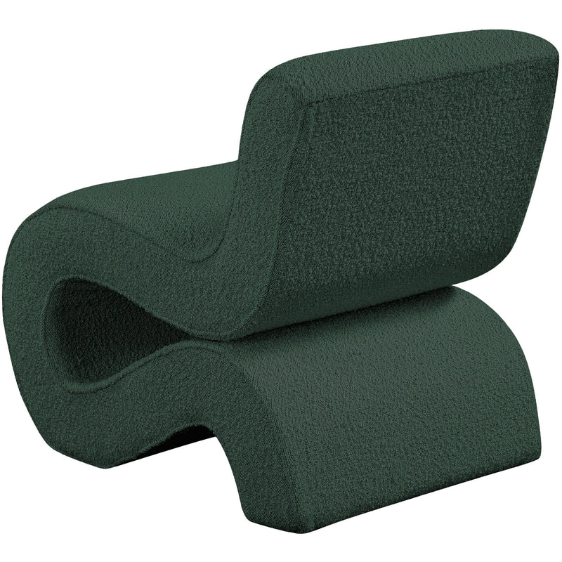 Meridian Desiree Green Boucle Fabric Accent Chair IMAGE 6