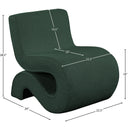 Meridian Desiree Green Boucle Fabric Accent Chair IMAGE 8