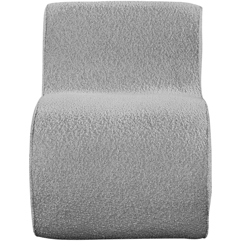 Meridian Desiree Grey Boucle Fabric Accent Chair IMAGE 4