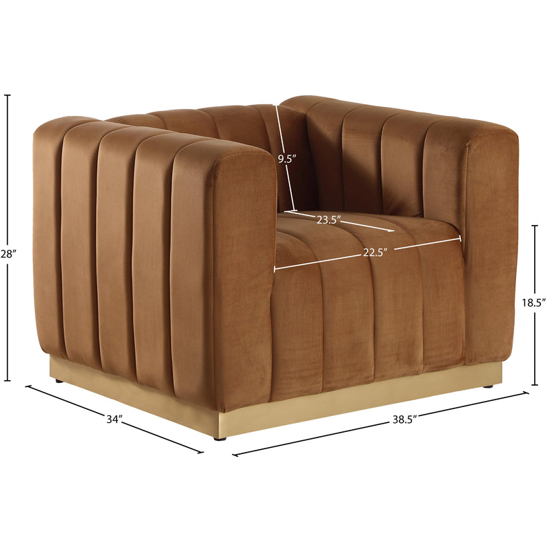 Meridian Marlon Saddle Velvet Chair IMAGE 11