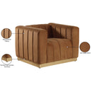Meridian Marlon Saddle Velvet Chair IMAGE 12