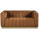 Meridian Marlon Saddle Velvet Loveseat IMAGE 4