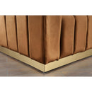 Meridian Marlon Saddle Velvet Loveseat IMAGE 6