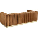 Meridian Marlon Saddle Velvet Sofa IMAGE 3