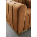 Meridian Marlon Saddle Velvet Sofa IMAGE 5