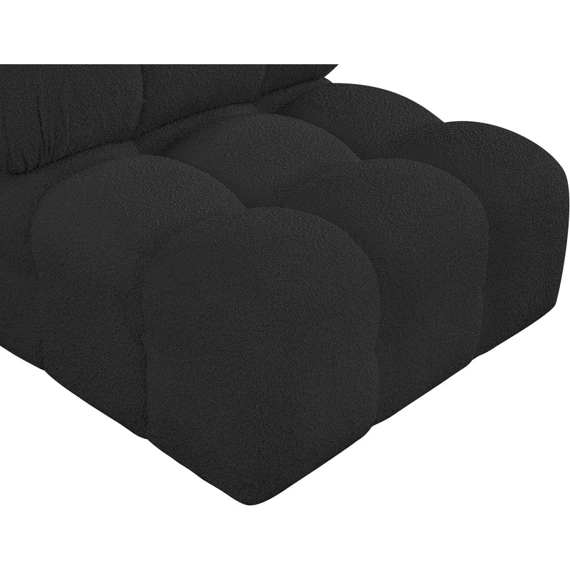Meridian Ames Black Boucle Fabric Armless IMAGE 9