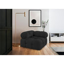 Meridian Ames Black Boucle Fabric Corner IMAGE 2