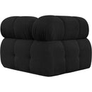 Meridian Ames Black Boucle Fabric Corner IMAGE 3