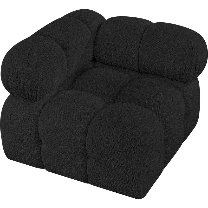 Meridian Ames Black Boucle Fabric Corner IMAGE 5