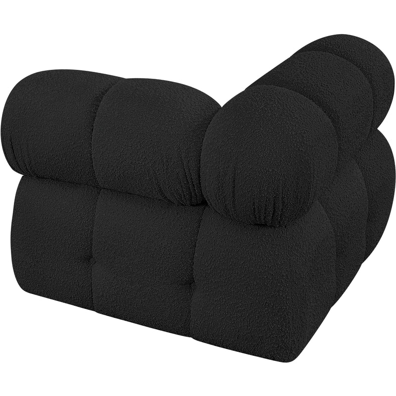 Meridian Ames Black Boucle Fabric Corner IMAGE 6