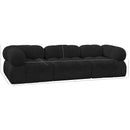 Meridian Ames Black Boucle Fabric Modular Sofa IMAGE 11