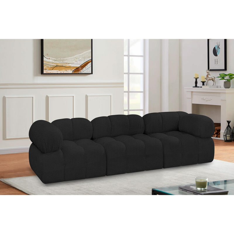 Meridian Ames Black Boucle Fabric Modular Sofa IMAGE 2