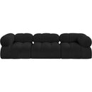 Meridian Ames Black Boucle Fabric Modular Sofa IMAGE 4