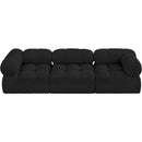 Meridian Ames Black Boucle Fabric Modular Sofa IMAGE 5