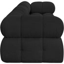 Meridian Ames Black Boucle Fabric Modular Sofa IMAGE 7