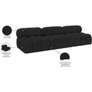 Meridian Ames Black Boucle Fabric Modular Sofa IMAGE 10