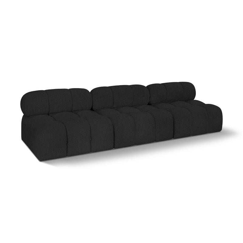 Meridian Ames Black Boucle Fabric Modular Sofa IMAGE 1