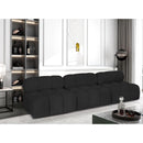 Meridian Ames Black Boucle Fabric Modular Sofa IMAGE 2