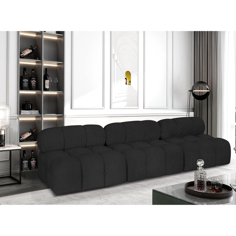 Meridian Ames Black Boucle Fabric Modular Sofa IMAGE 2