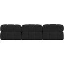 Meridian Ames Black Boucle Fabric Modular Sofa IMAGE 3
