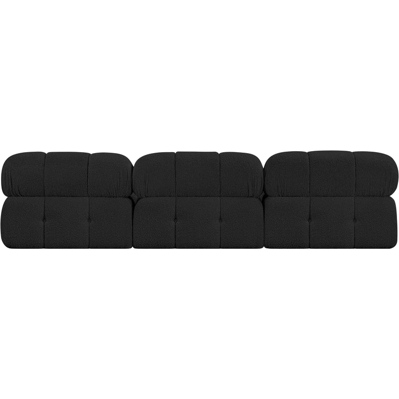 Meridian Ames Black Boucle Fabric Modular Sofa IMAGE 3