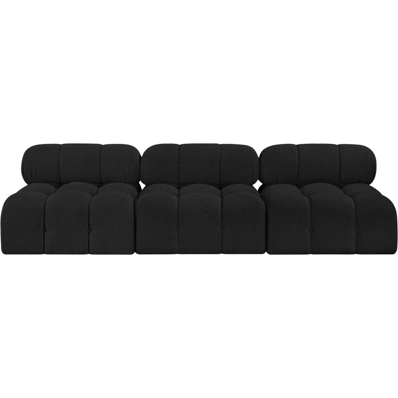 Meridian Ames Black Boucle Fabric Modular Sofa IMAGE 4