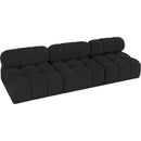 Meridian Ames Black Boucle Fabric Modular Sofa IMAGE 5
