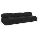 Meridian Ames Black Boucle Fabric Modular Sofa IMAGE 9