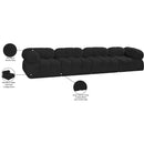Meridian Ames Black Boucle Fabric Modular Sofa IMAGE 12