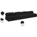 Meridian Ames Black Boucle Fabric Modular Sofa IMAGE 10