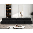 Meridian Ames Black Boucle Fabric Modular Sofa IMAGE 2