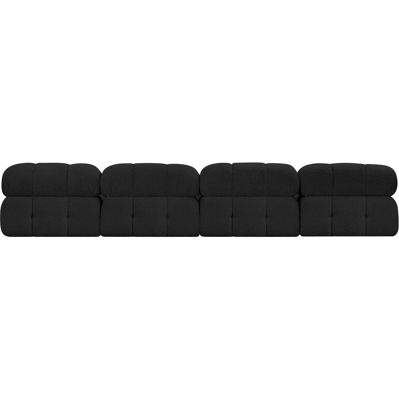 Meridian Ames Black Boucle Fabric Modular Sofa IMAGE 3
