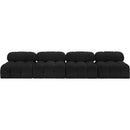 Meridian Ames Black Boucle Fabric Modular Sofa IMAGE 4