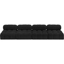 Meridian Ames Black Boucle Fabric Modular Sofa IMAGE 5