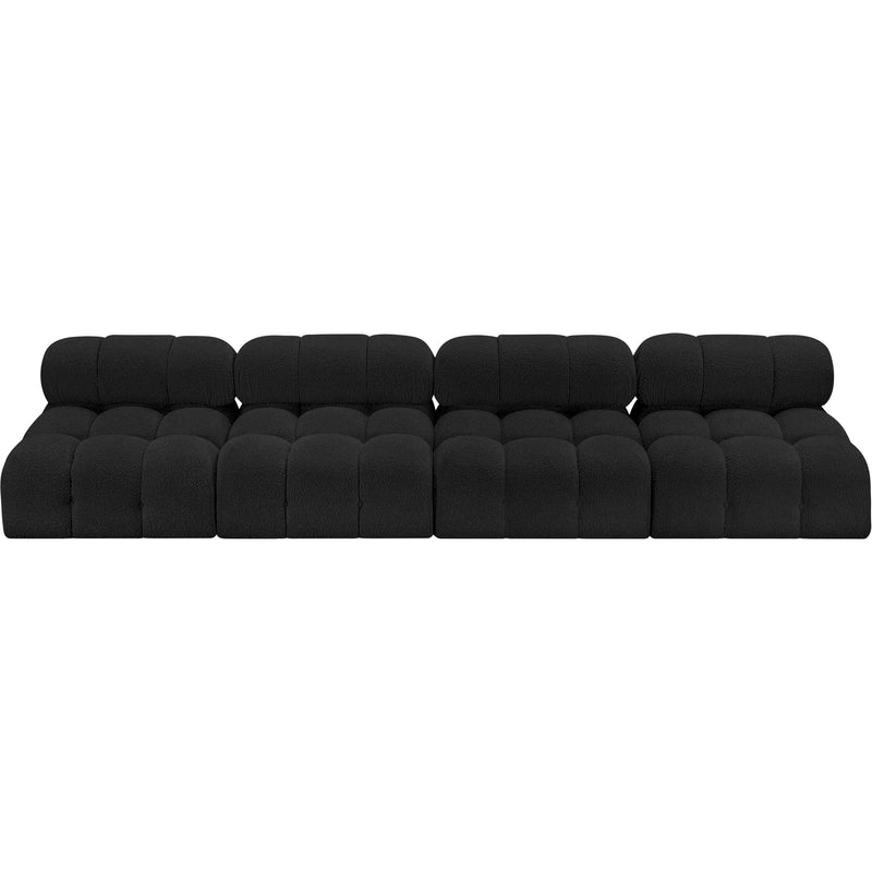 Meridian Ames Black Boucle Fabric Modular Sofa IMAGE 5