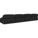Meridian Ames Black Boucle Fabric Modular Sofa IMAGE 6